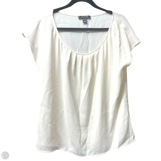Top Short Sleeve Luxury Designer By St John Collection In Cream, Size: L