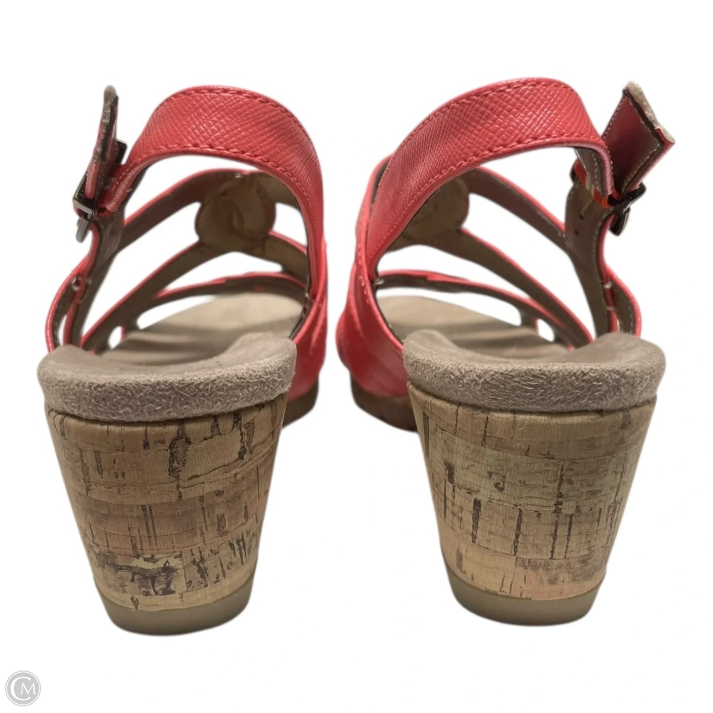 Sandals Heels Wedge By Naturalizer In Coral, Size: 6