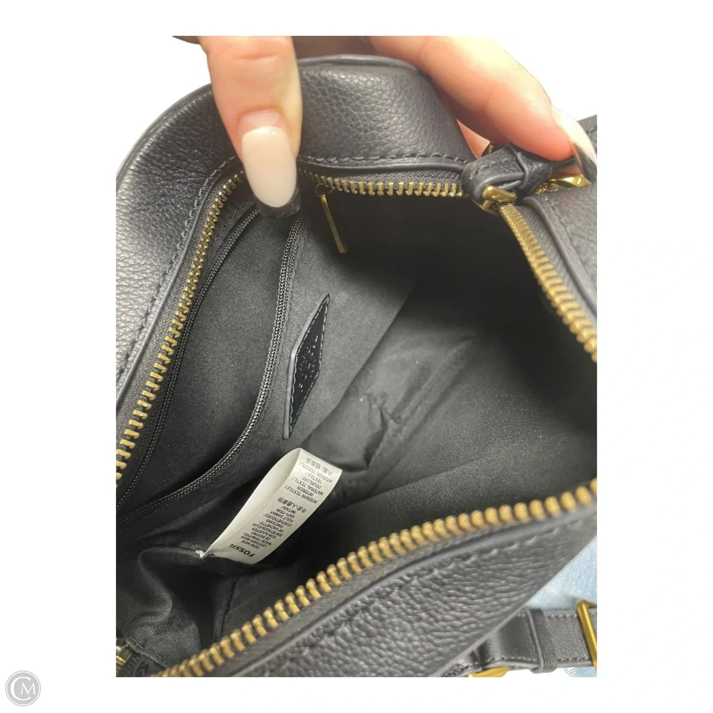 Crossbody Leather By Fossil, Size: Small