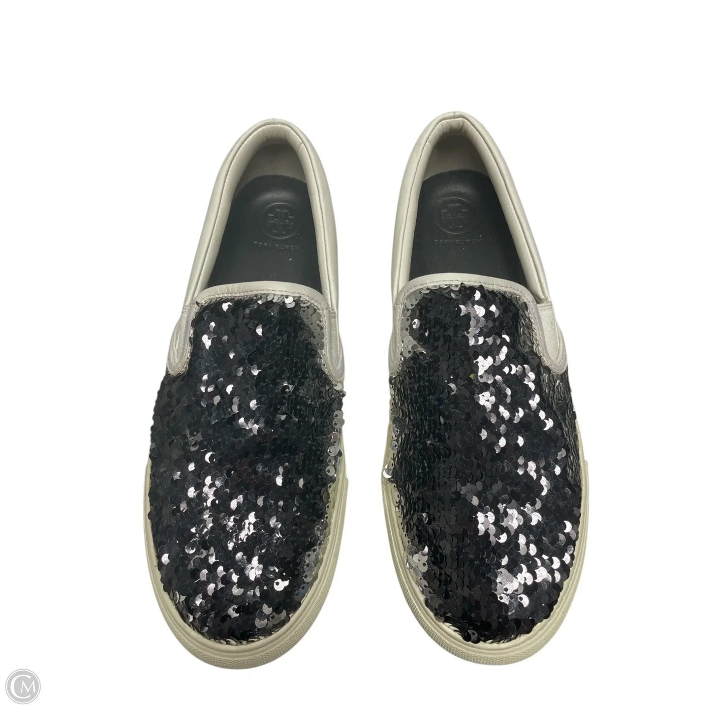 Shoes Designer By Tory Burch In Silver & White, Size: 8.5