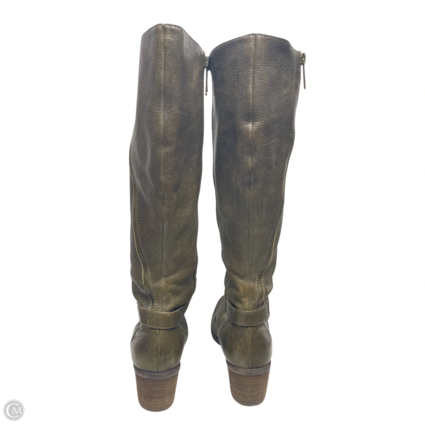 Boots Knee Heels By Donald Pliner In Green, Size: 9