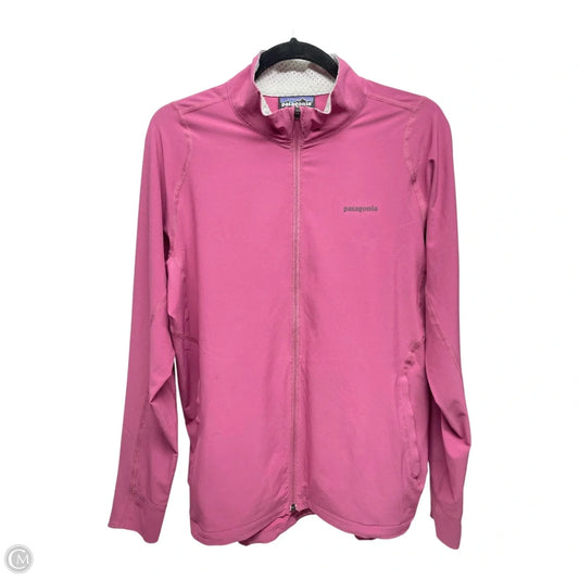 Jacket Windbreaker By Patagonia In Pink, Size: L