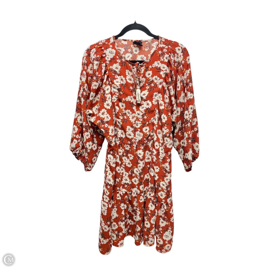 Dress Casual Midi By Bobeau In Brown & Cream, Size: M