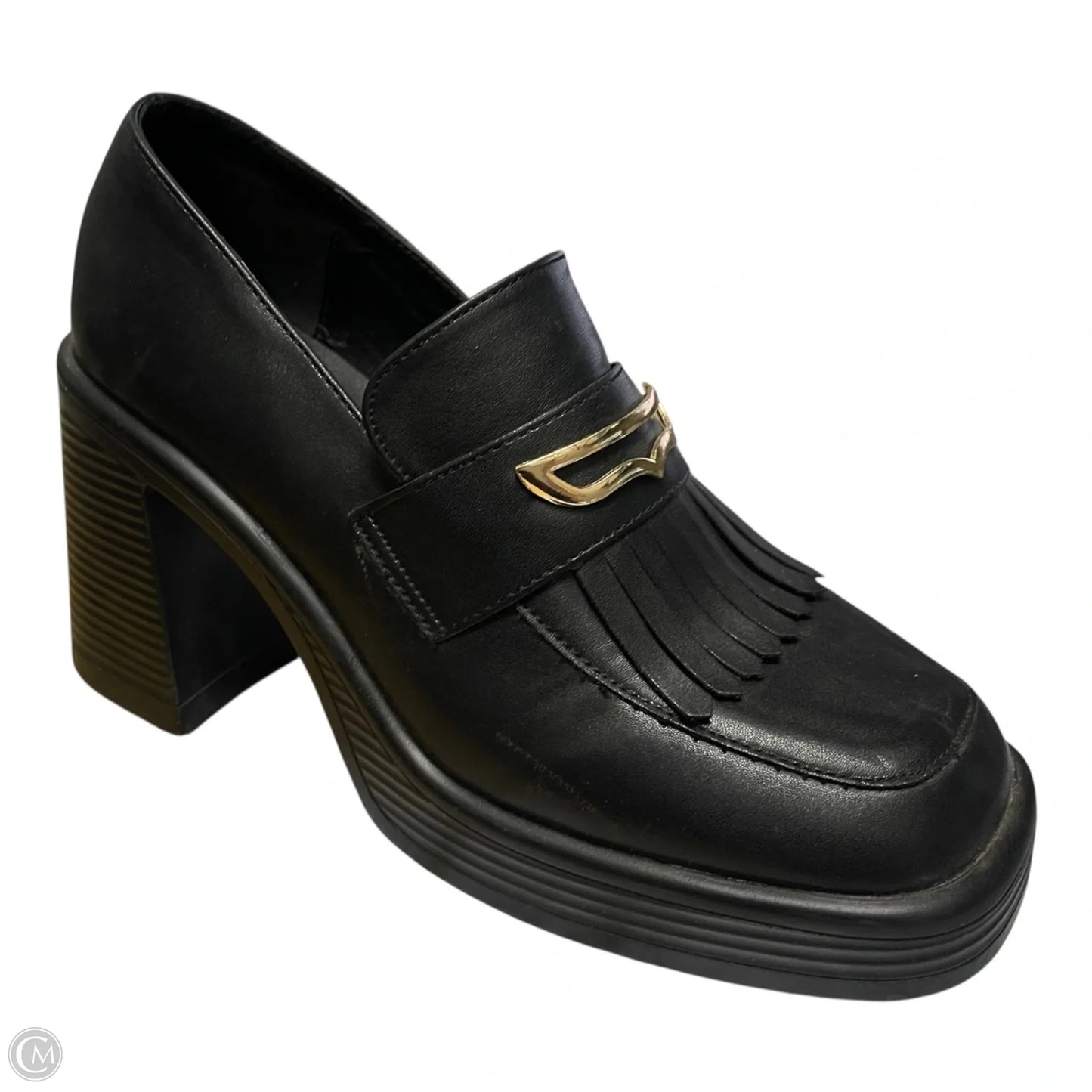 Shoes Heels Block By Yoki In Black, Size: 9