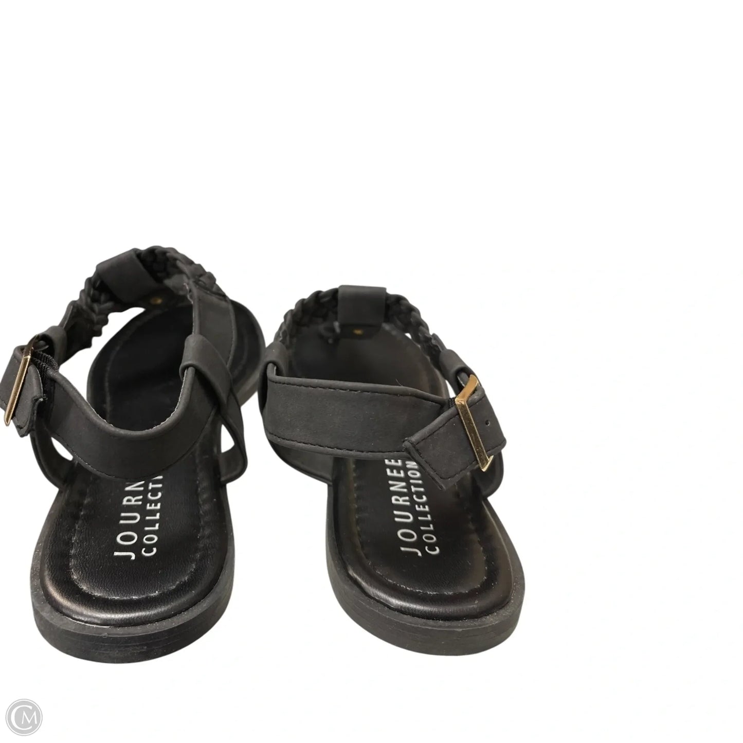 Sandals Flats By Journee In Black, Size: 8.5