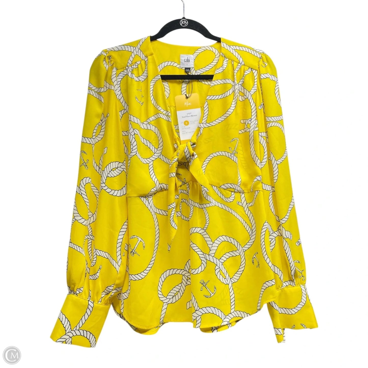Top Long Sleeve By Cabi In Nautical Print, Size: S