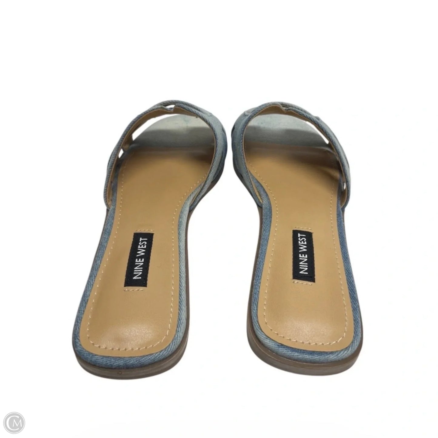 Sandals Flats By Nine West In Blue Denim, Size: 6.5