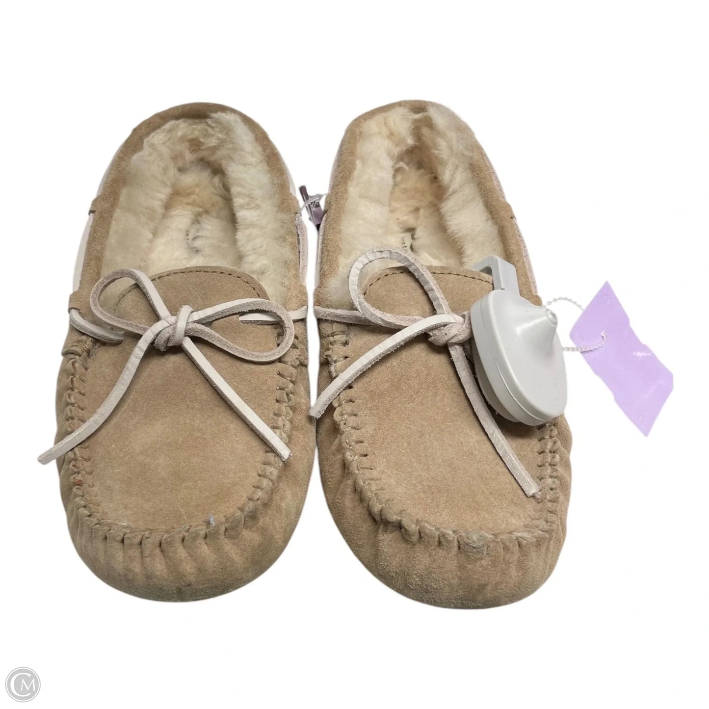 Slippers Designer By Ugg In Tan, Size: 5