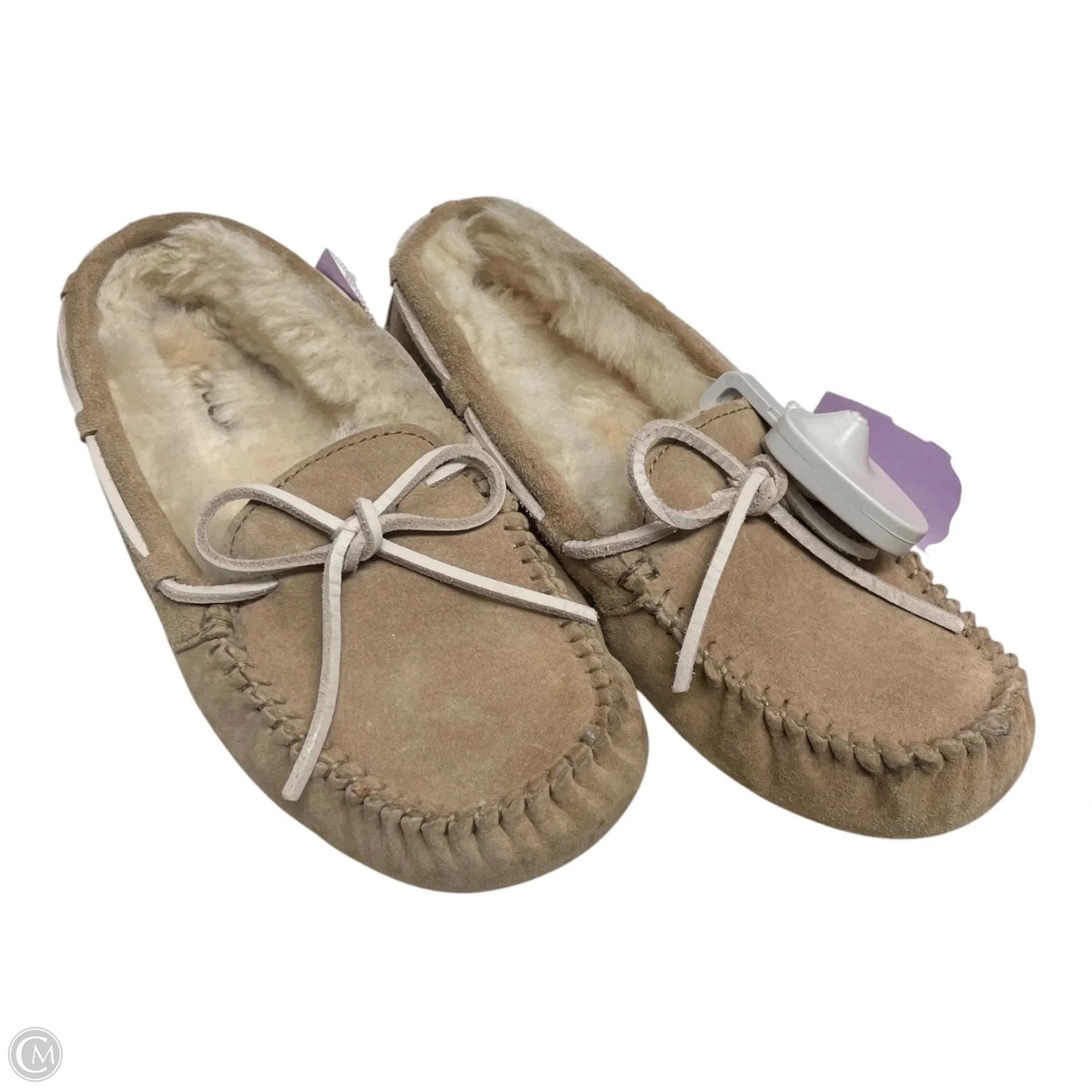 Slippers Designer By Ugg In Tan, Size: 5