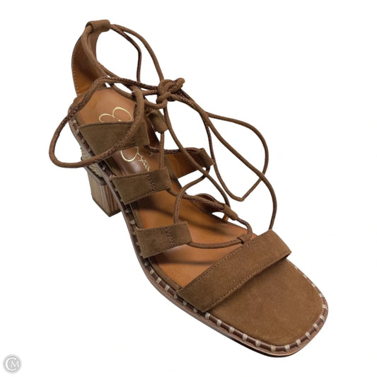 Sandals Heels Block By Jessica Simpson In Brown, Size: 8