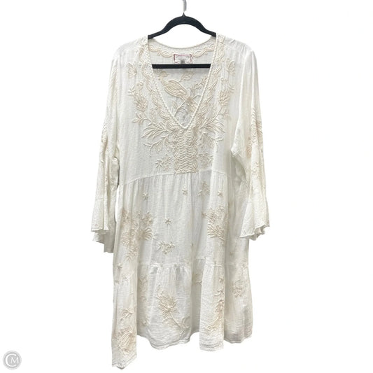 Dress Designer By Johnny Was In Brown & White, Size: Xl