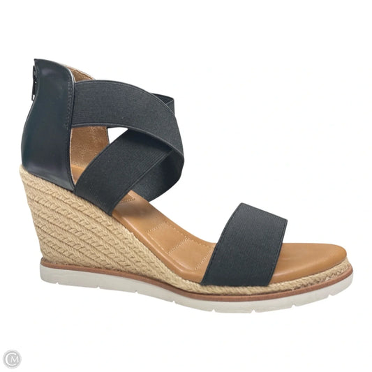 Sandals Heels Wedge By Kelly And Katie In Black, Size: 9