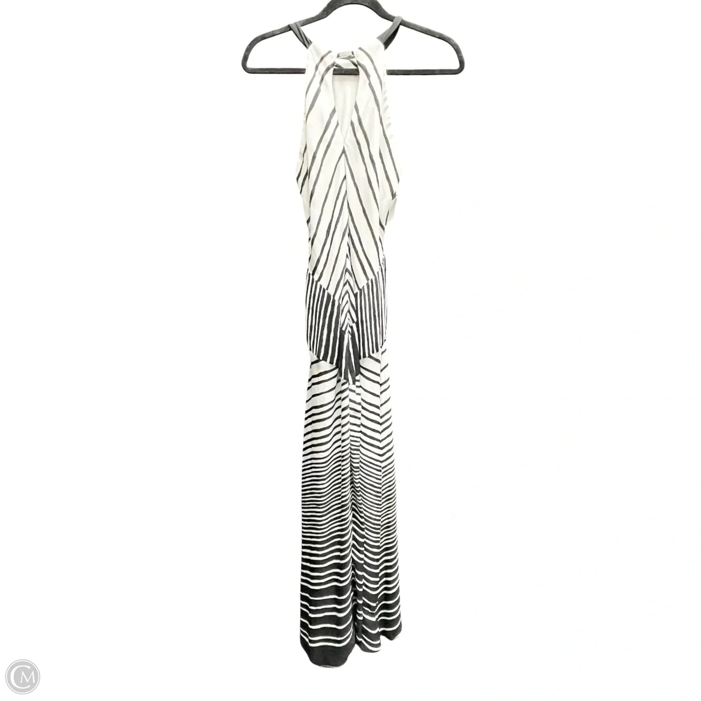 Dress Casual Midi By Halston Heritage In Black & White, Size: 8