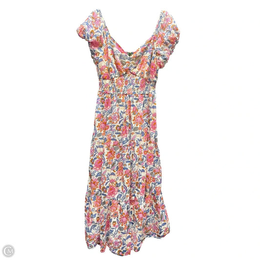 Dress Casual Midi By MEADOW RHODES In Floral Print, Size: Xl
