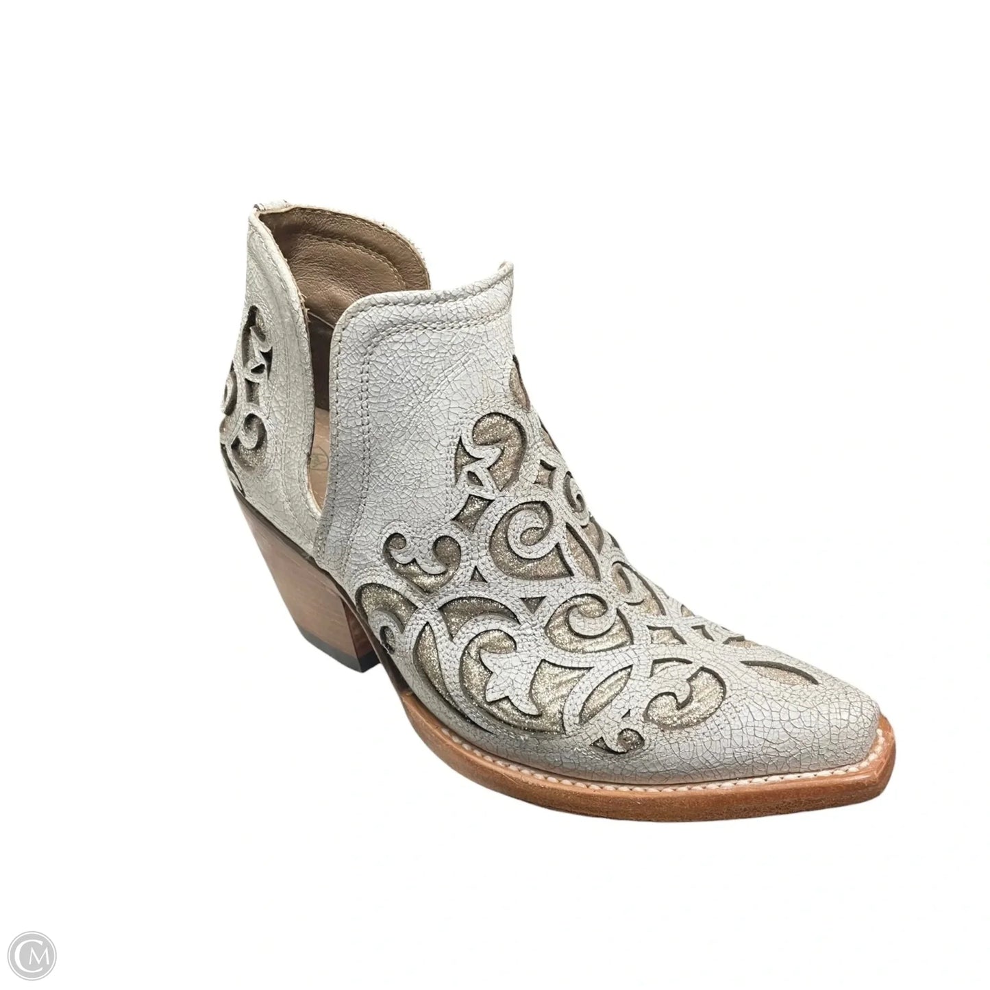 Boots Western By Ariat In Gold & White, Size: 7