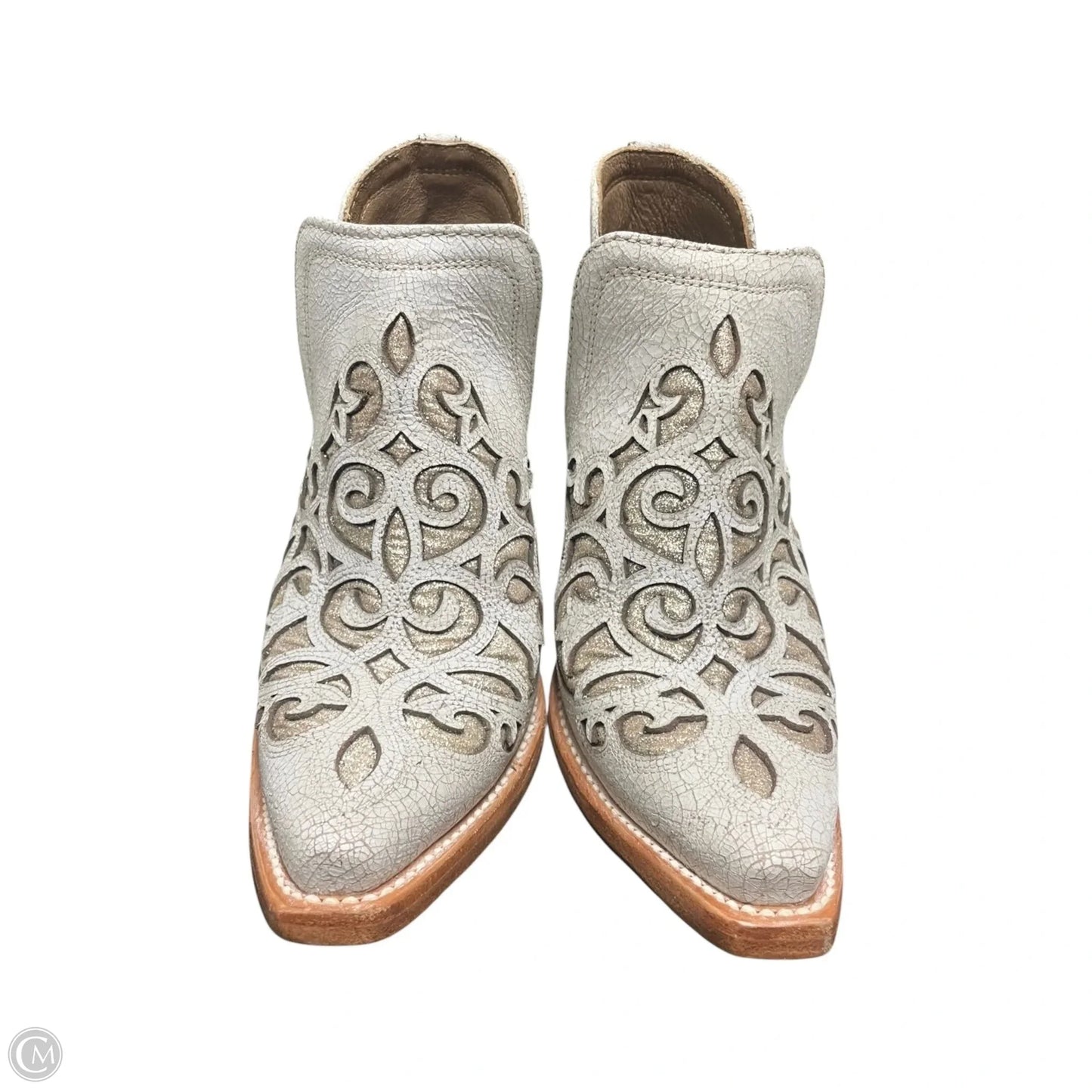 Boots Western By Ariat In Gold & White, Size: 7