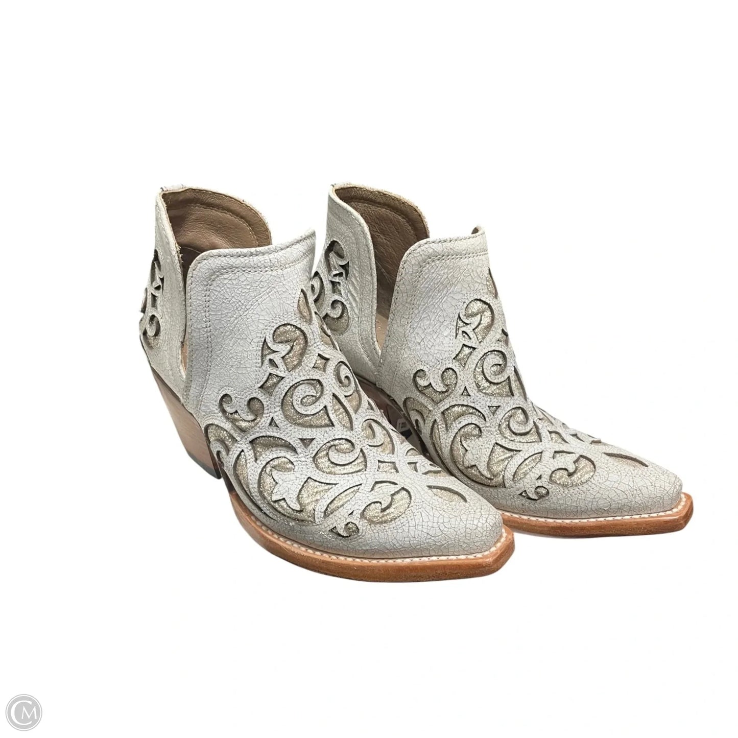 Boots Western By Ariat In Gold & White, Size: 7