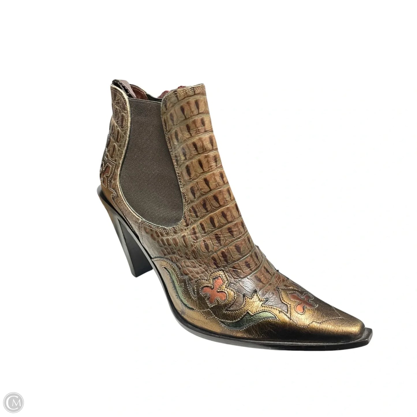 Boots Ankle Heels By Donald Pliner In Bronze, Size: 7.5