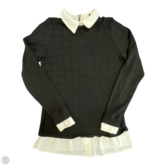 Sweater By White House Black Market In Black & Cream, Size: S