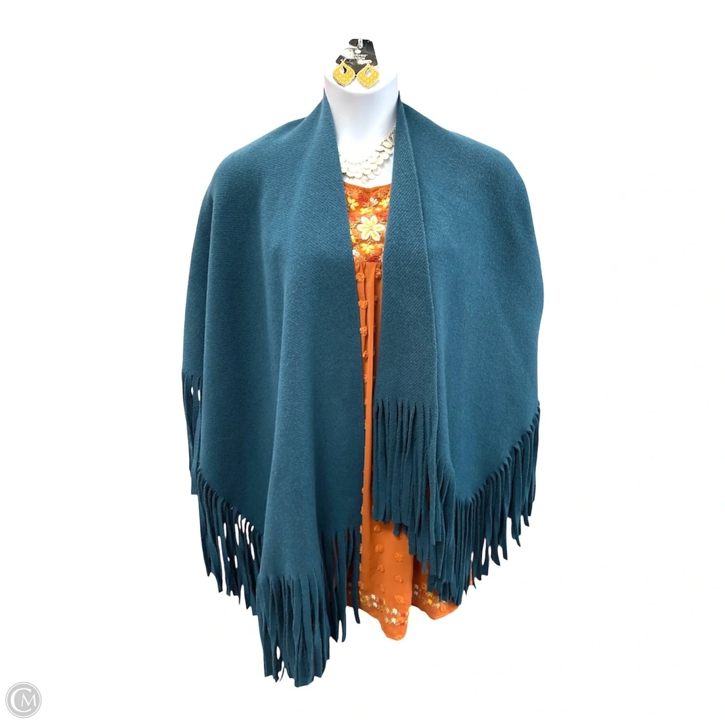 Shawl Luxury Designer By Burberry In Teal, Size: Osfm