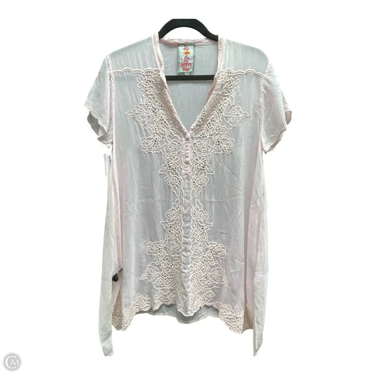 Tunic Designer By Johnny Was In Pink, Size: Xs