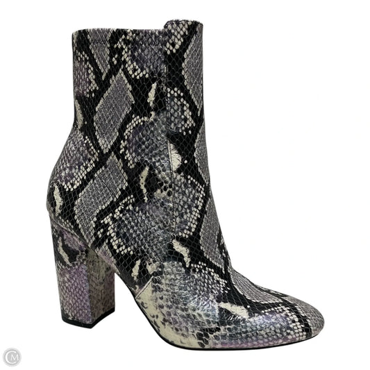 Boots Ankle Heels By Aldo In Snakeskin Print, Size: 7.5