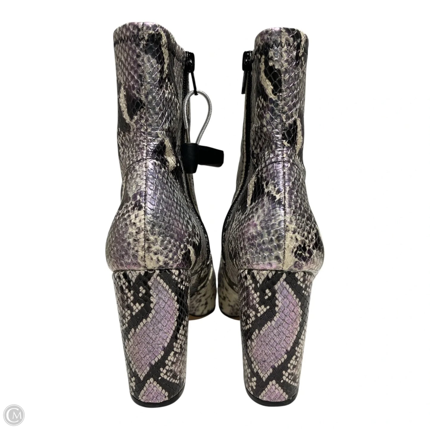 Boots Ankle Heels By Aldo In Snakeskin Print, Size: 7.5