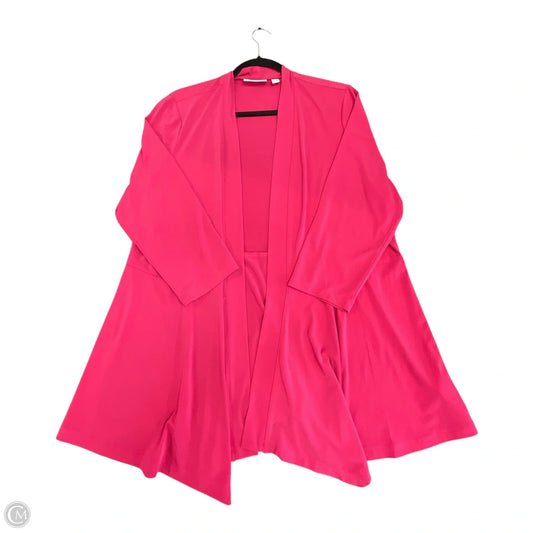 Cardigan By Susan Graver In Pink, Size: L