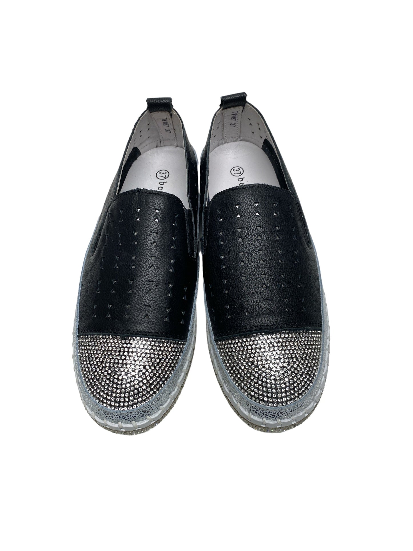Black Shoes Sneakers Bernie Mev, Size 6.5