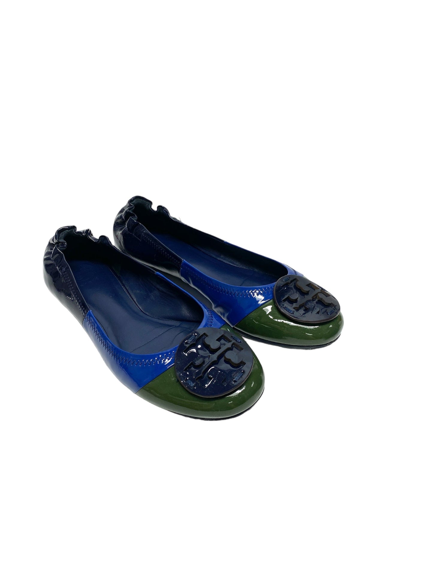 Blue & Green Shoes Designer Tory Burch, Size 8.5
