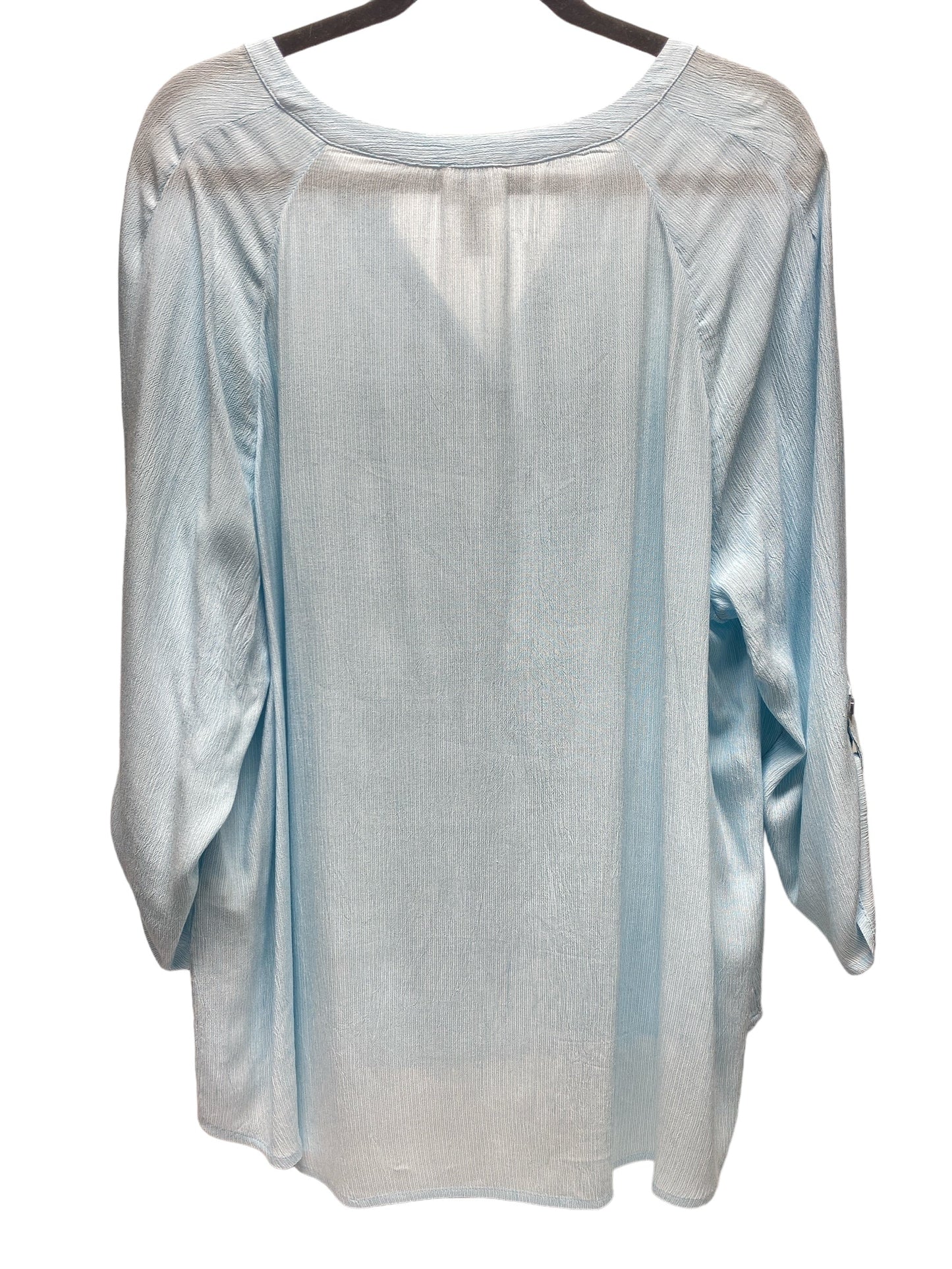 Tunic 3/4 Sleeve By Chicos In Blue, Size: Xl