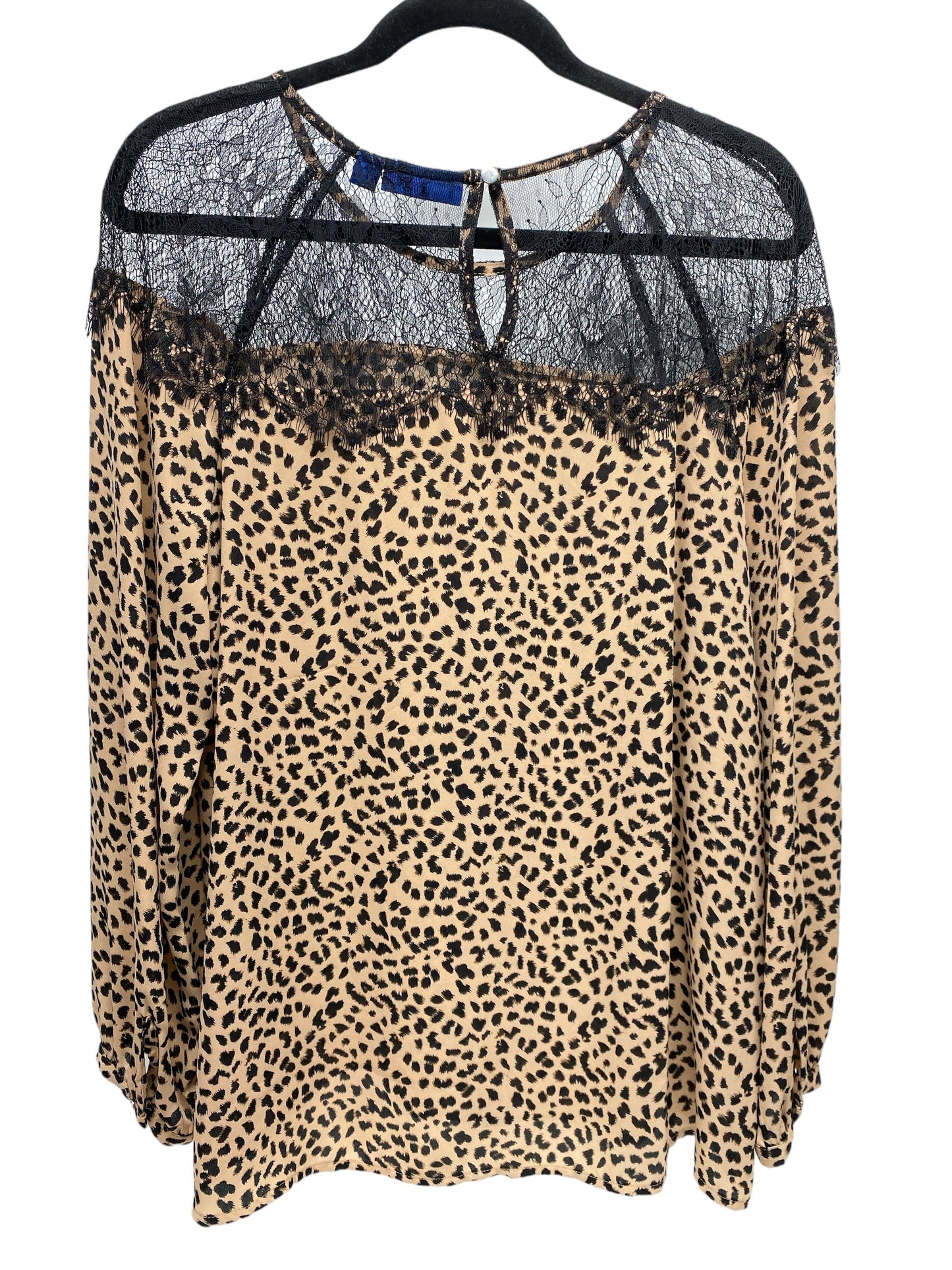 Top Long Sleeve By Apt 9 In Animal Print, Size: L