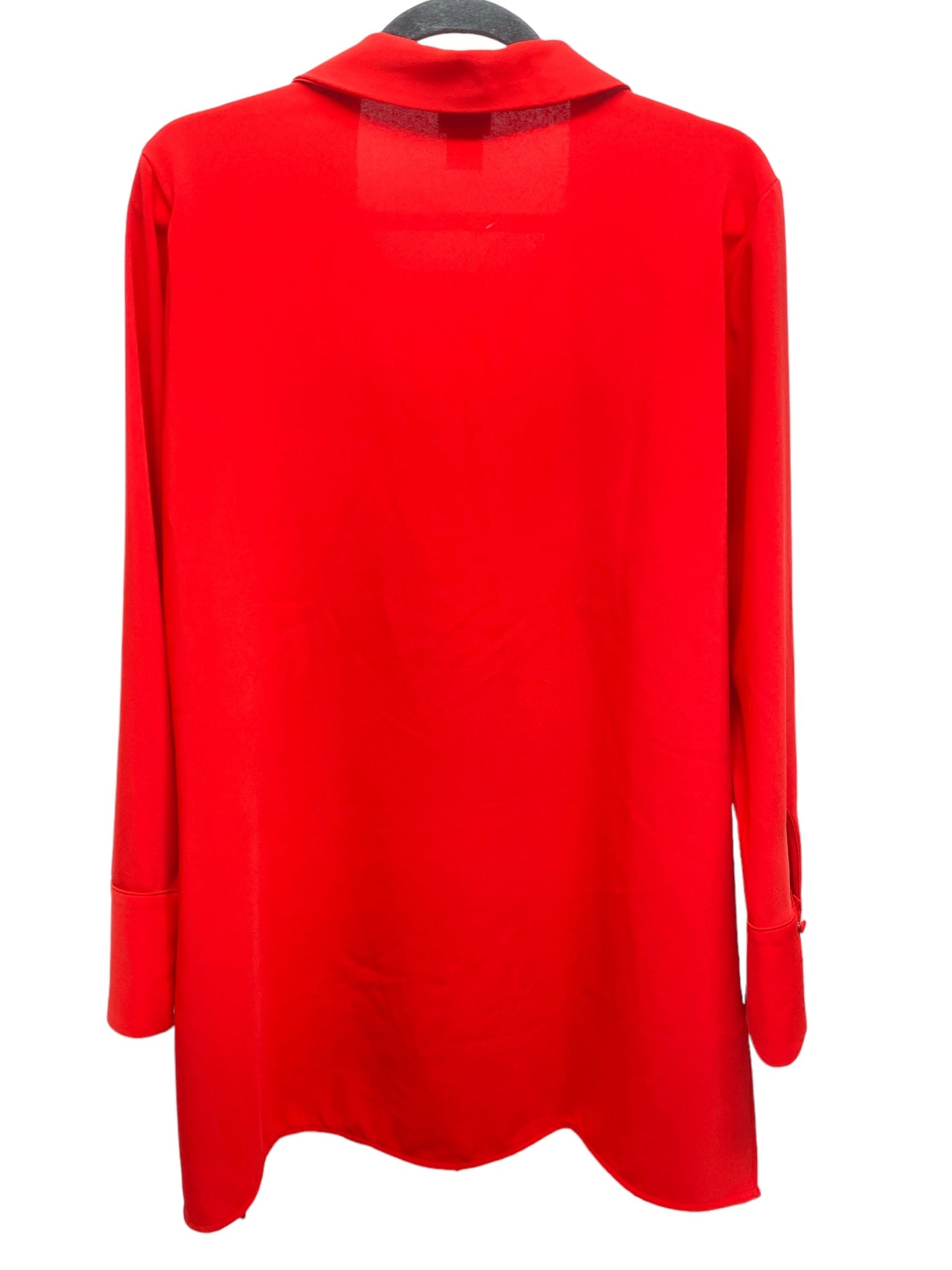 Tunic Long Sleeve By Chicos In Red, Size: L