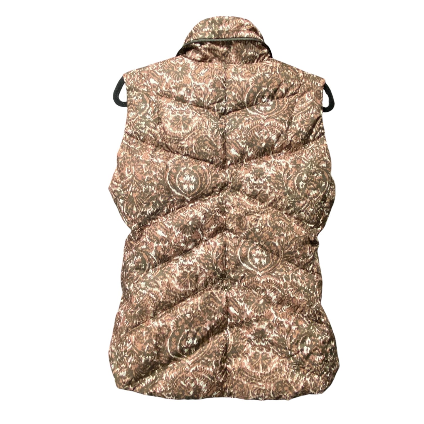 Vest Puffer & Quilted By Patagonia In Brown & Cream, Size: M