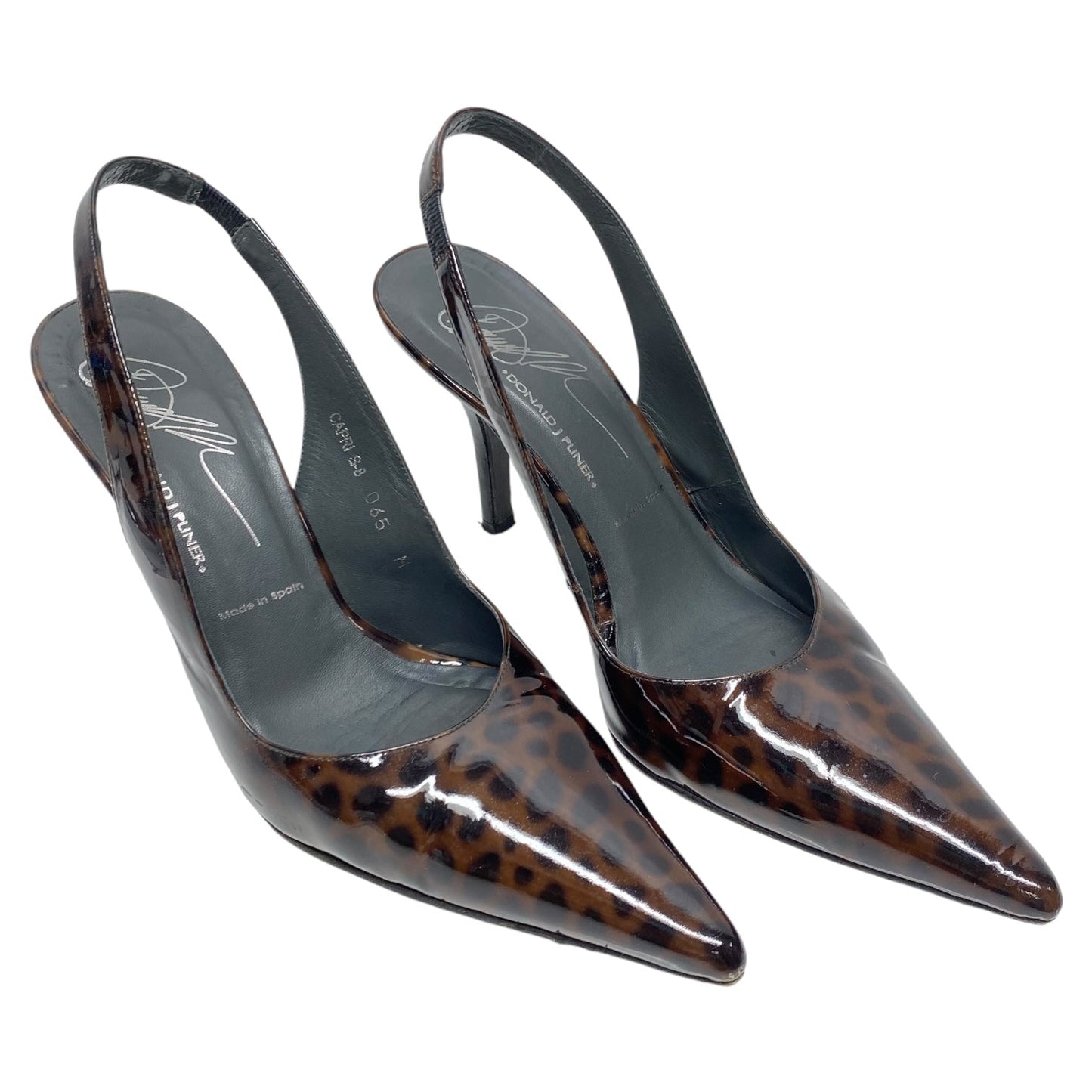 Shoes Heels Stiletto By Donald Pliner In Animal Print, Size: 6.5