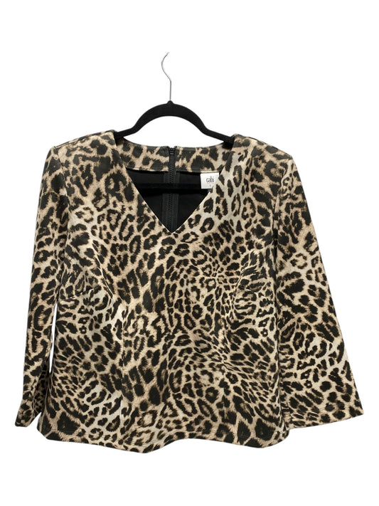 Top 3/4 Sleeve By Cabi In Animal Print, Size: L