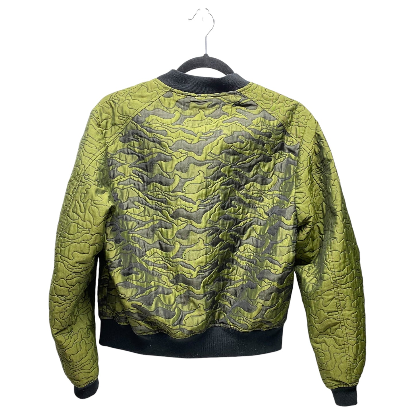 Jacket Puffer & Quilted By Bcbgmaxazria In Green, Size: S