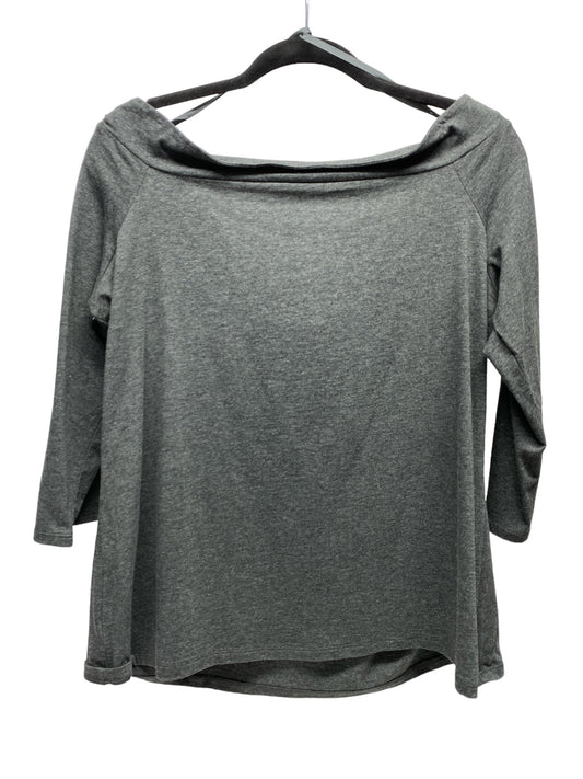 Top 3/4 Sleeve By Loft In Grey, Size: Xl