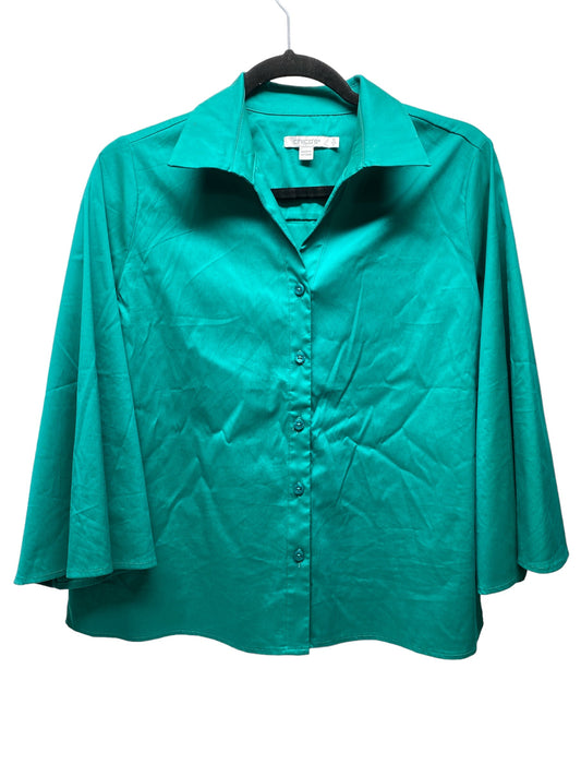 Green Top 3/4 Sleeve Chicos, Size 4