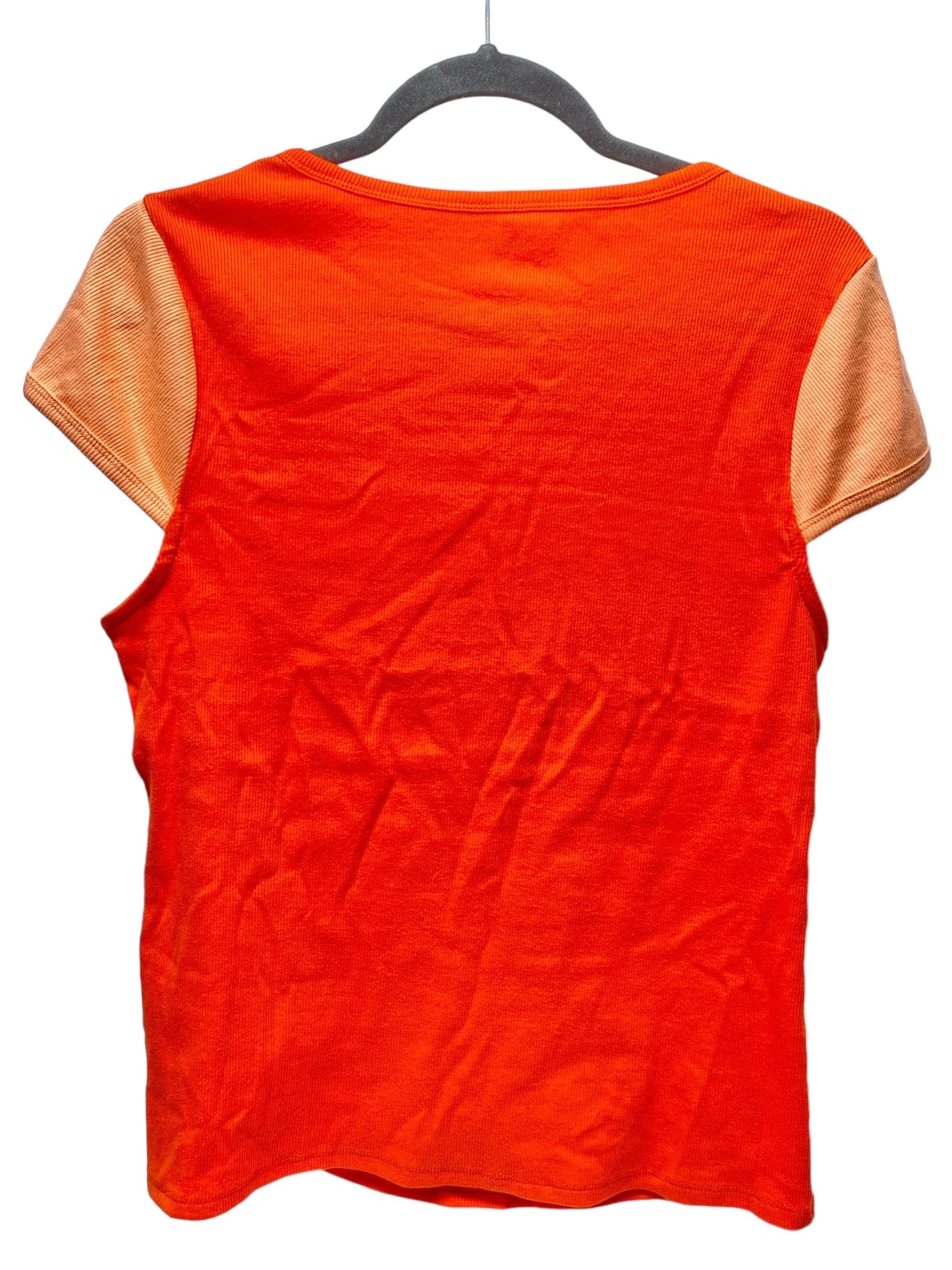 Top Short Sleeve By Maeve In Orange, Size: L