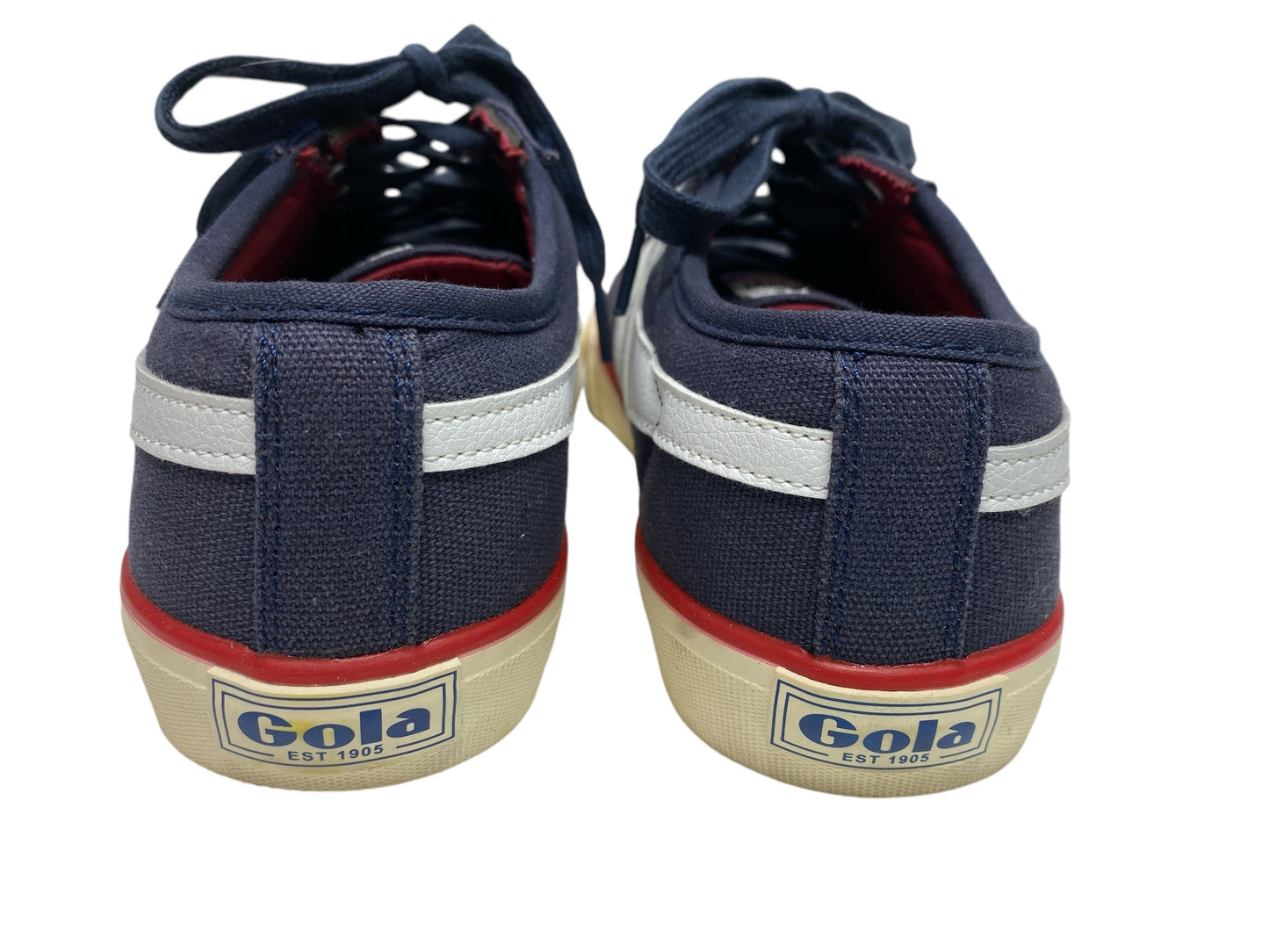 Shoes Sneakers By Gola In Blue Red & White, Size: 8