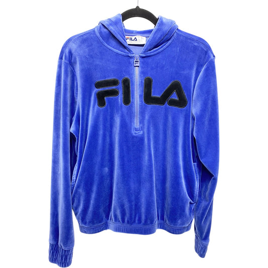 Athletic Jacket By Fila In Blue, Size: S