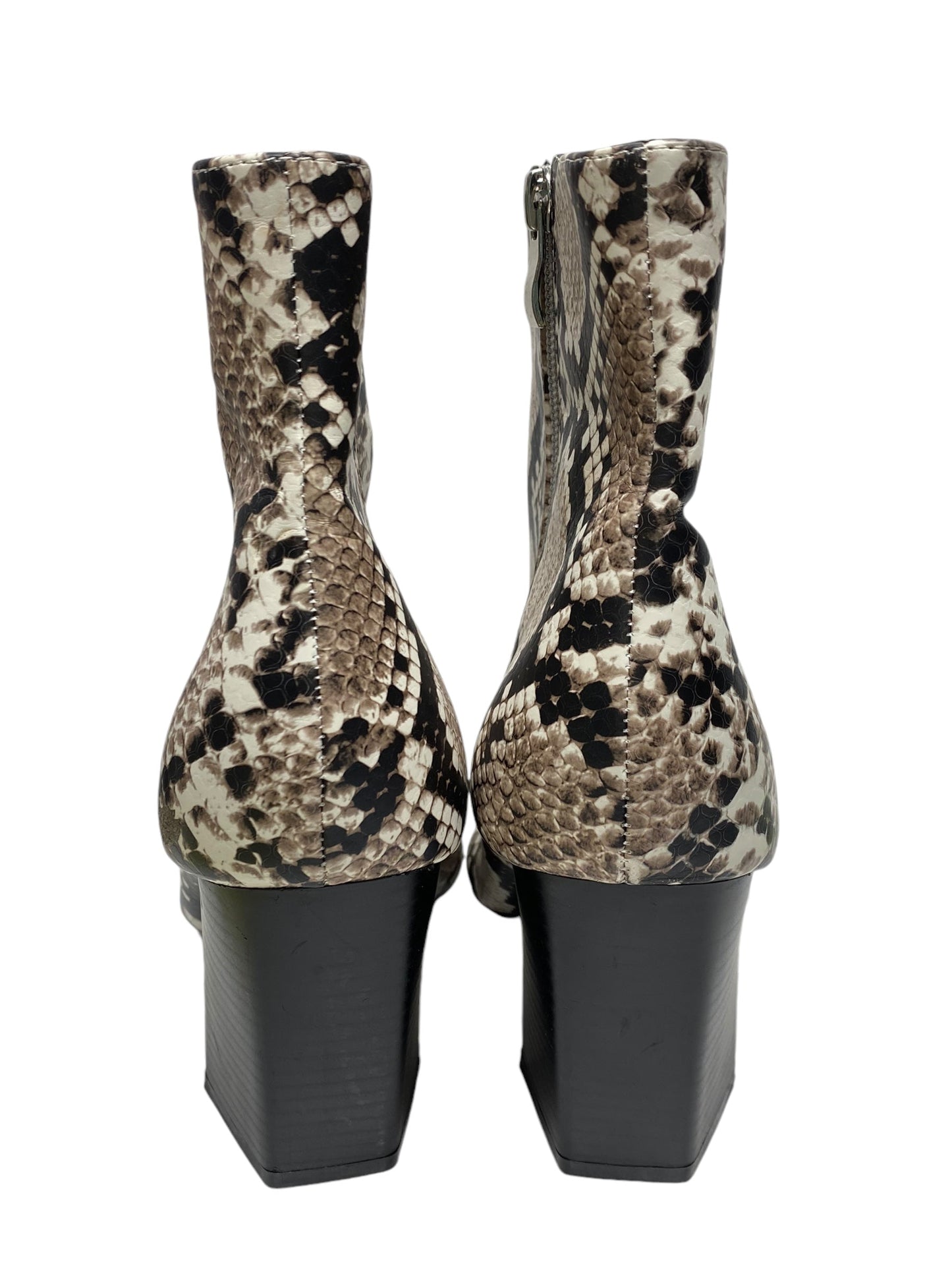 Boots Ankle Heels By Justfab In Snakeskin Print, Size: 9.5