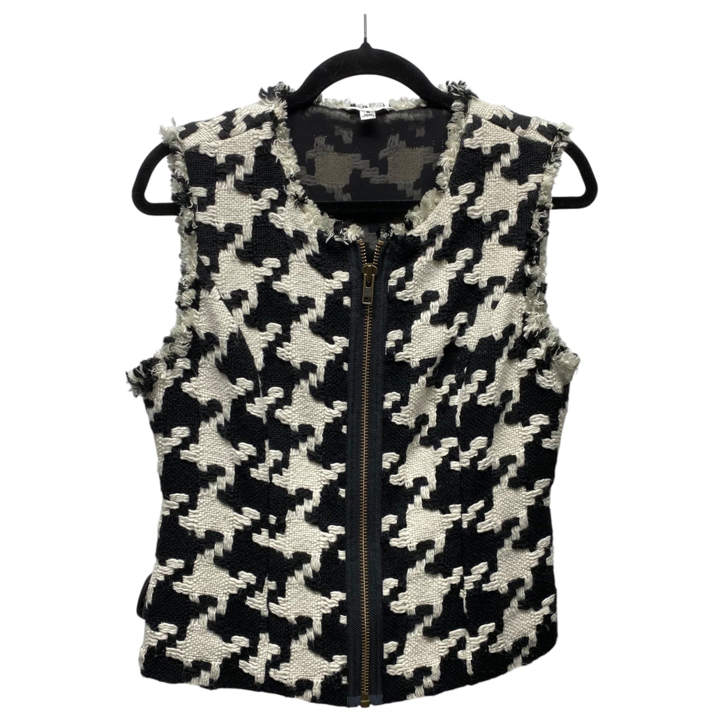 Vest Puffer & Quilted By Cabi In Black & White, Size: S