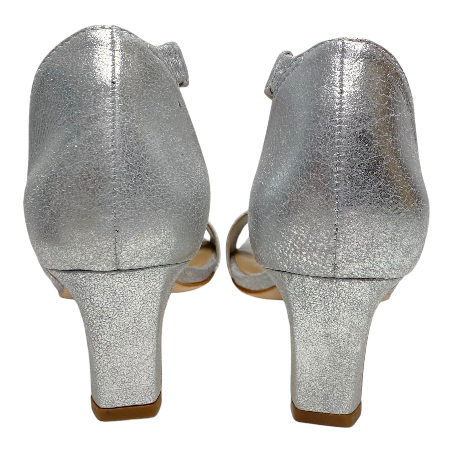 Sandals Heels Block By Bernardo In Silver, Size: 7.5