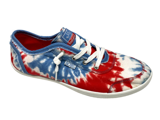 Blue & Red & White Shoes Sneakers Bobs, Size 10