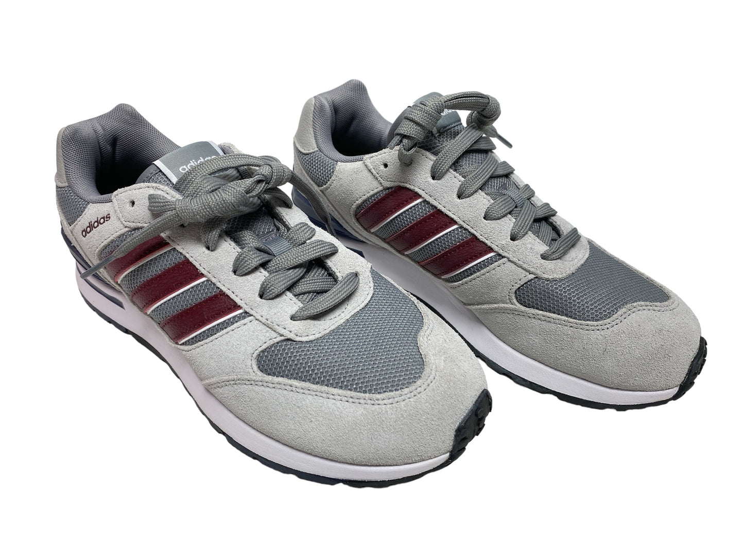 Grey & Red Shoes Sneakers Adidas, Size 6