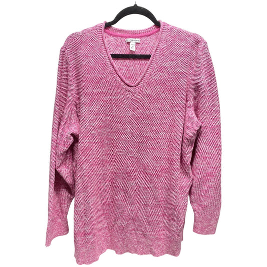 Sweater By Croft And Barrow In Pink, Size: 3x