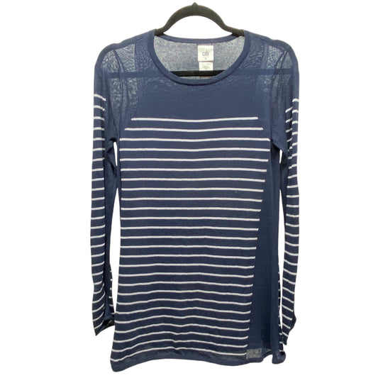 Top Long Sleeve By Cabi In Striped Pattern, Size: M