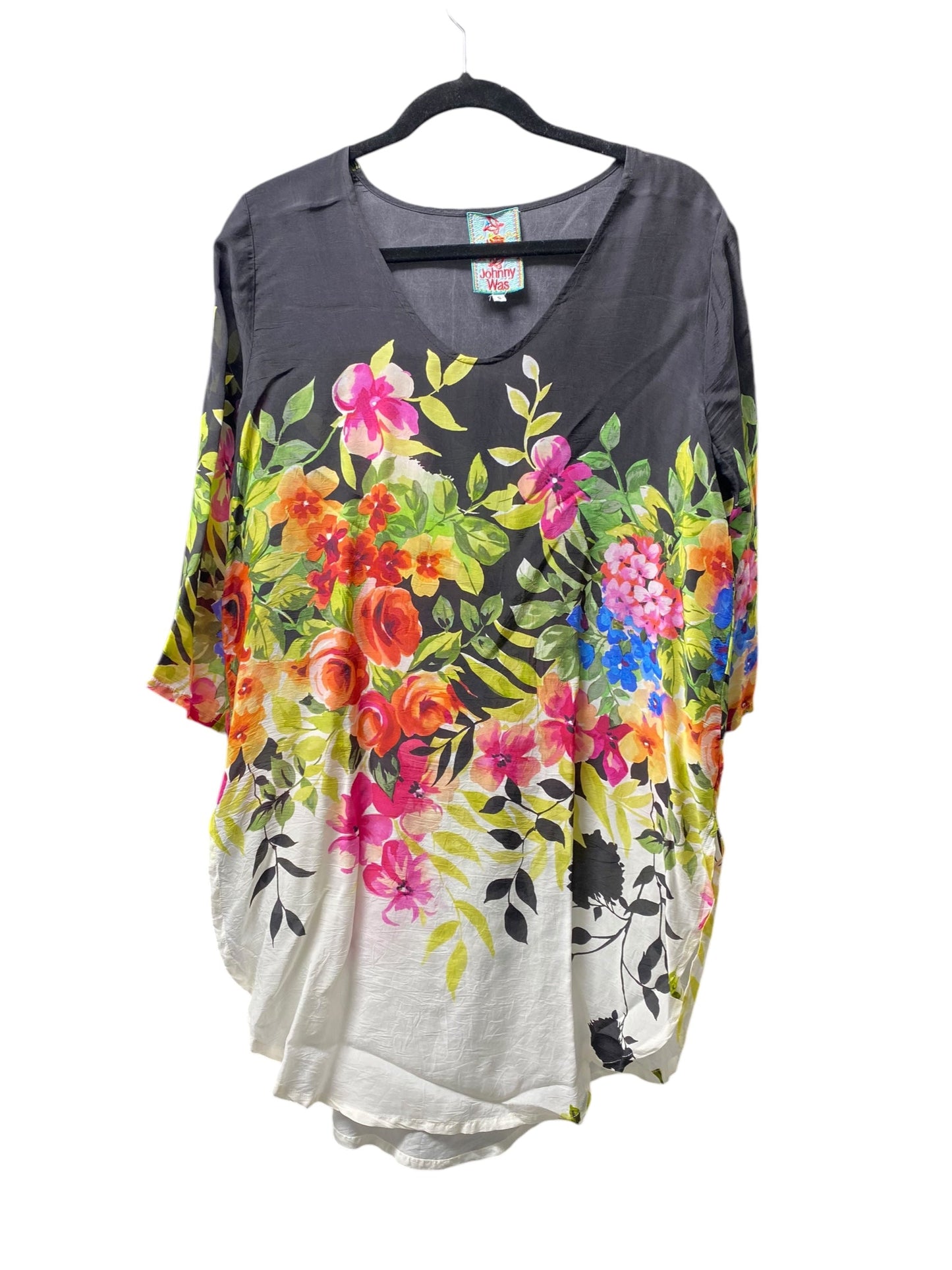 Top 3/4 Sleeve Designer By Johnny Was In Floral Print, Size: S